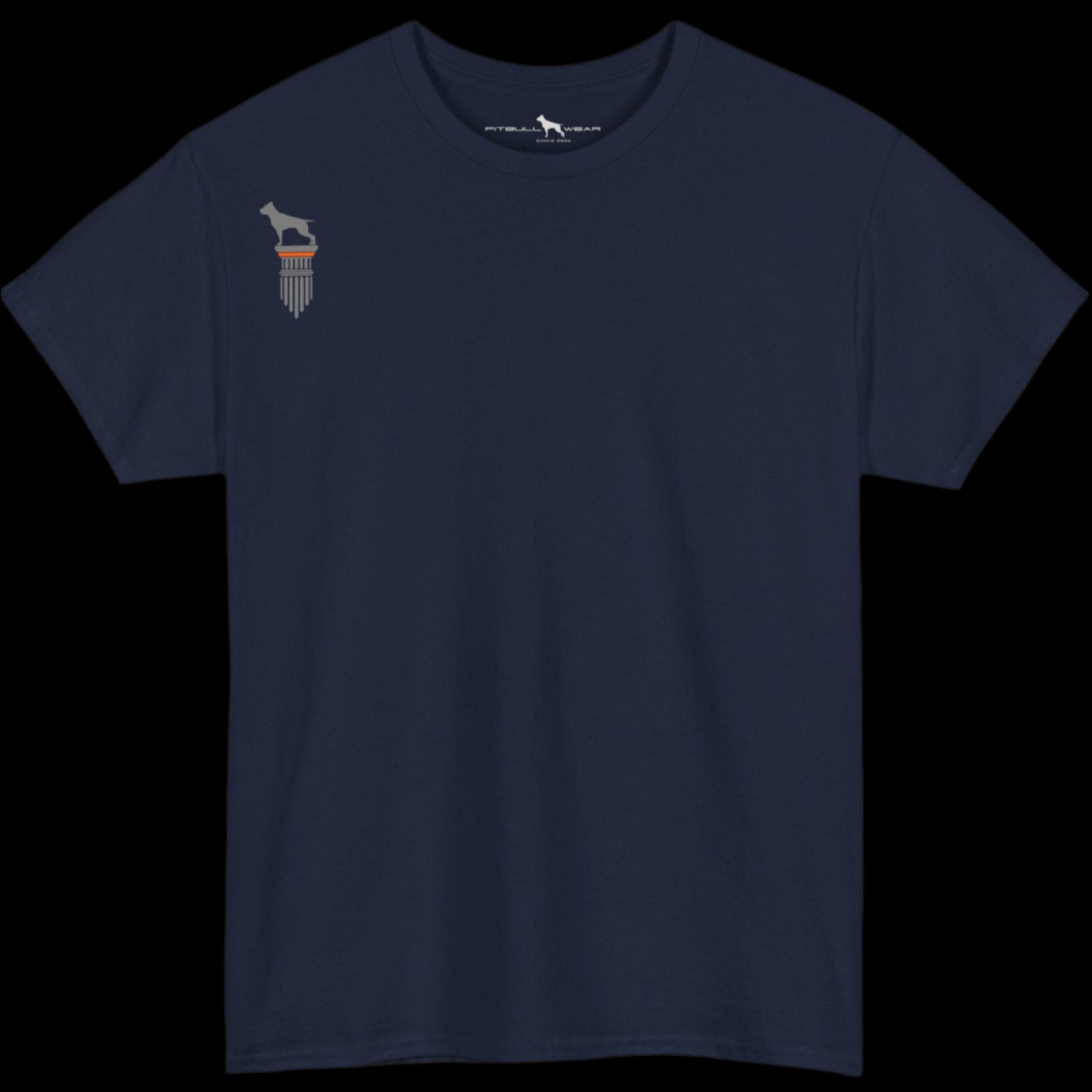deep navy Fitbull T-shirt with a logo