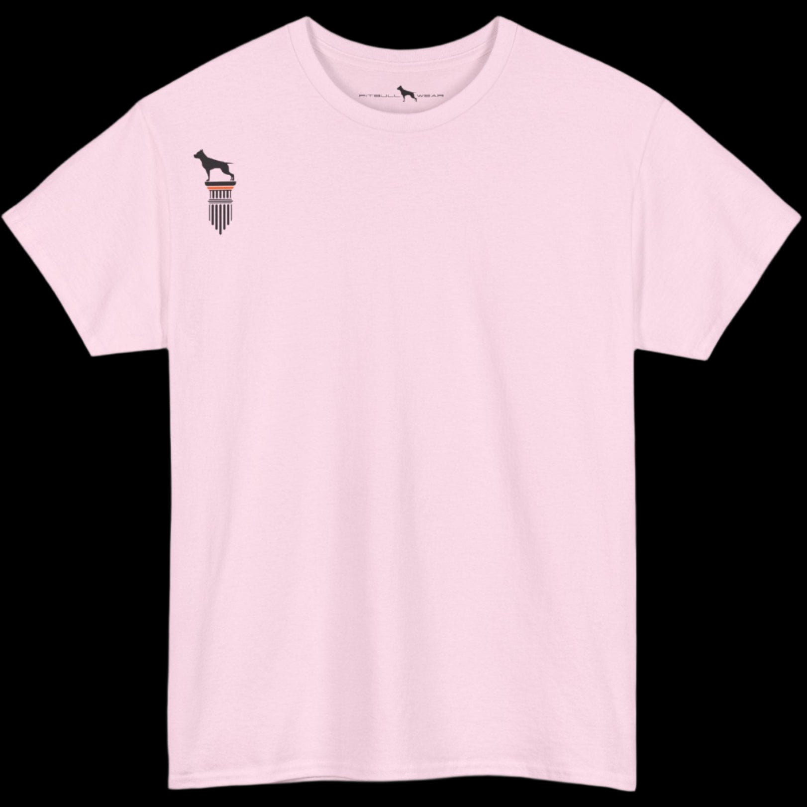 pink Fitbull T-shirt with a logo