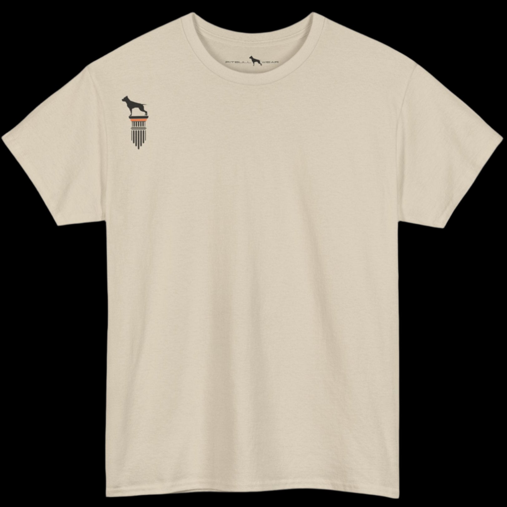 beige Fitbull T-shirt with a logo