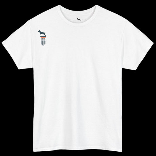 white Fitbull T-shirt with a logo