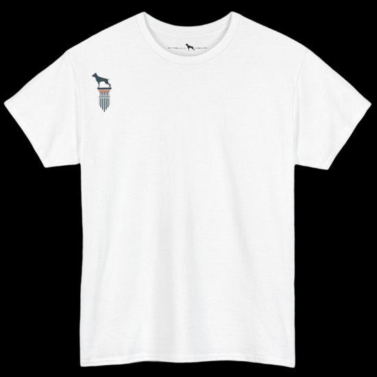 white Fitbull T-shirt with a logo