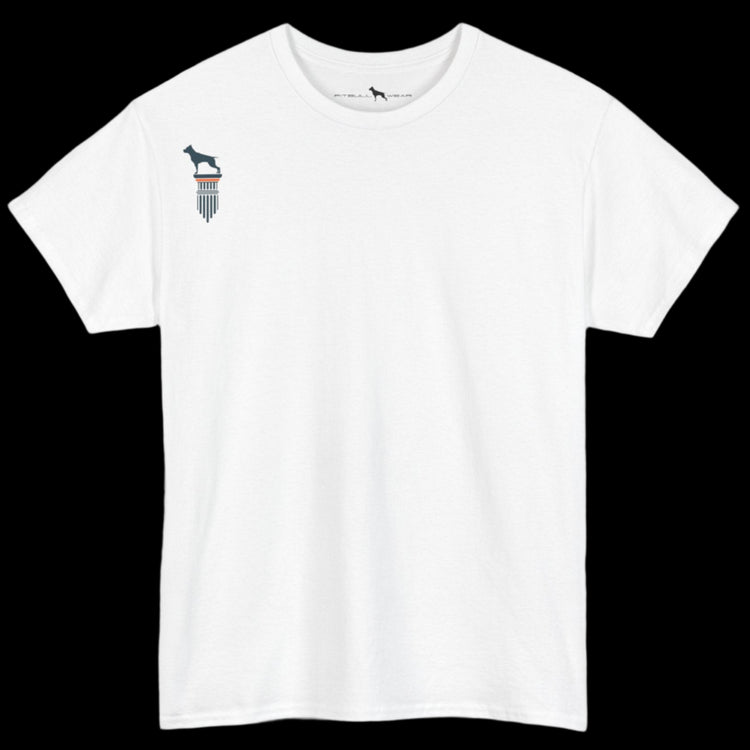 white Fitbull T-shirt with a logo
