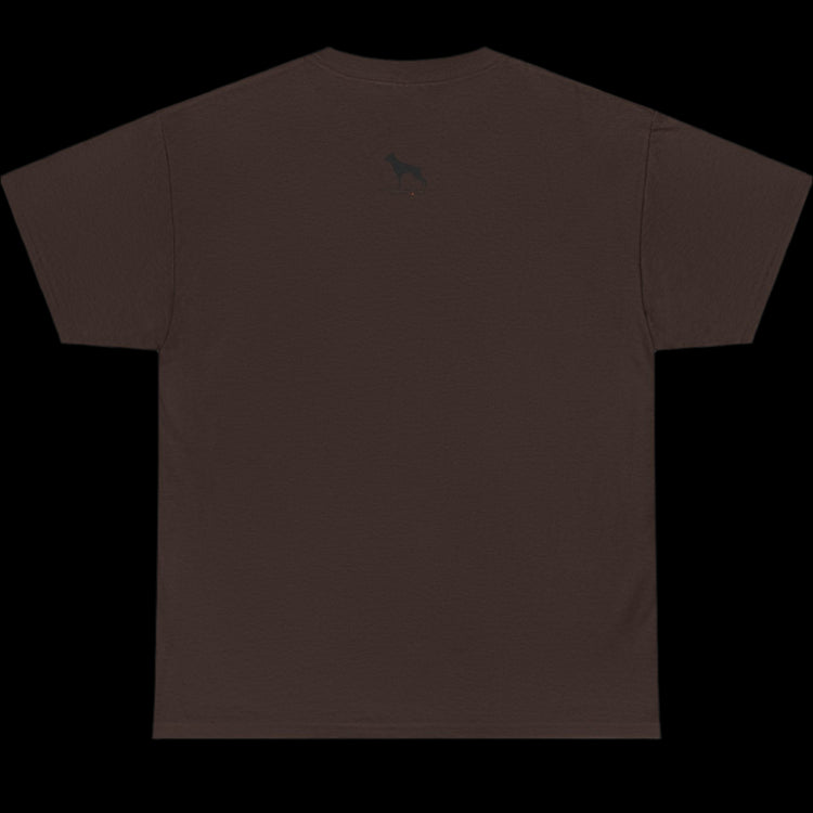 brown Fitbull T-shirt with a logo