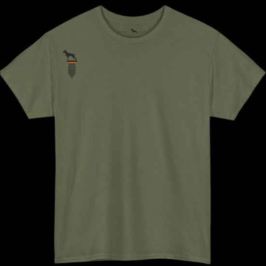 military green Fitbull T-shirt with a logo