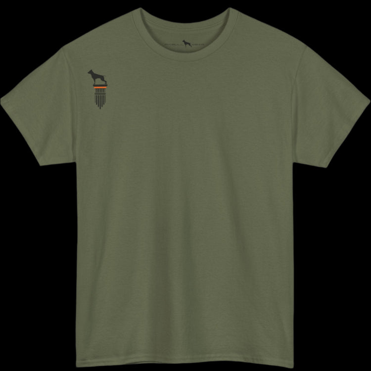 military green Fitbull T-shirt with a logo