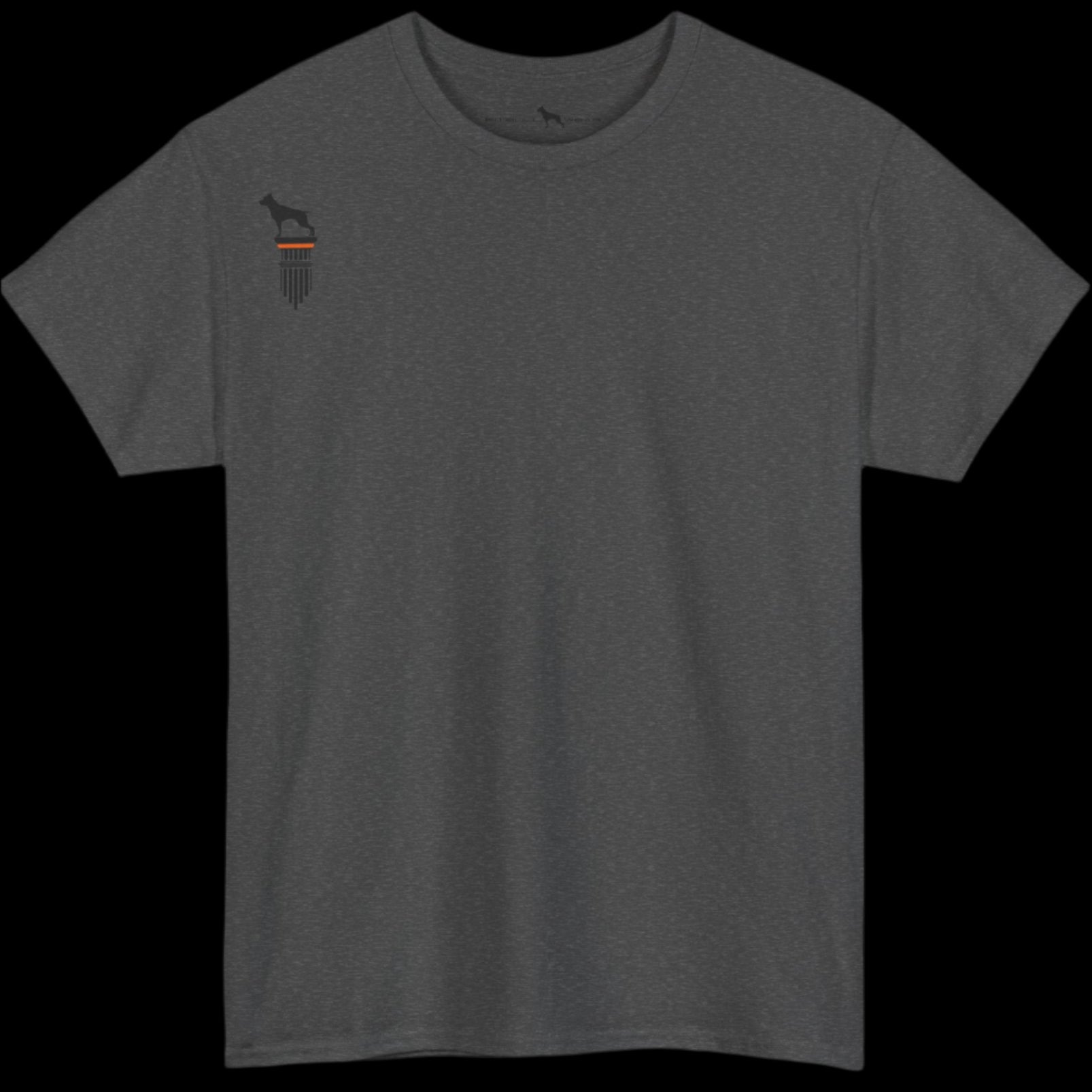 charcoal Fitbull T-shirt with a logo