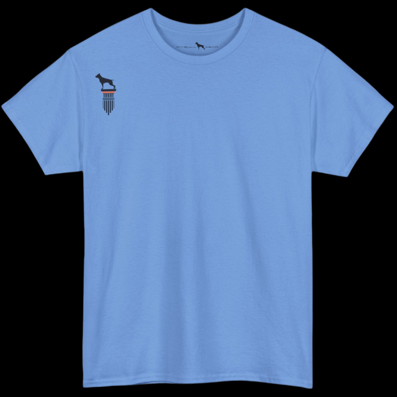 blue Fitbull T-shirt with a logo