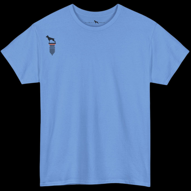 blue Fitbull T-shirt with a logo