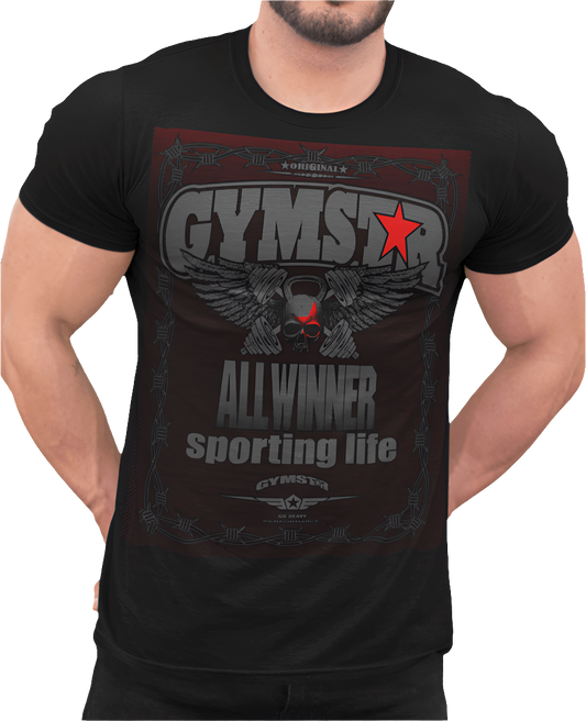 Gymstar T-Shirt Allwinner vor Bodybuilding Workout Fitnes Training Streetwear Sport Clothing Crossfit Wear Allwinner Gym Gear Unisex Softstyle