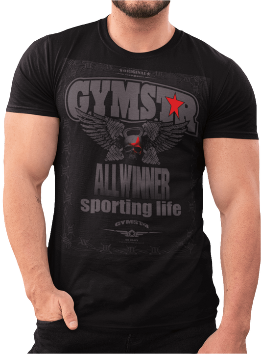 Gymstar T-Shirt Allwinner vor Bodybuilding Workout Fitnes Training Streetwear Sport Clothing Crossfit Wear Allwinner Gym Gear Unisex Softstyle