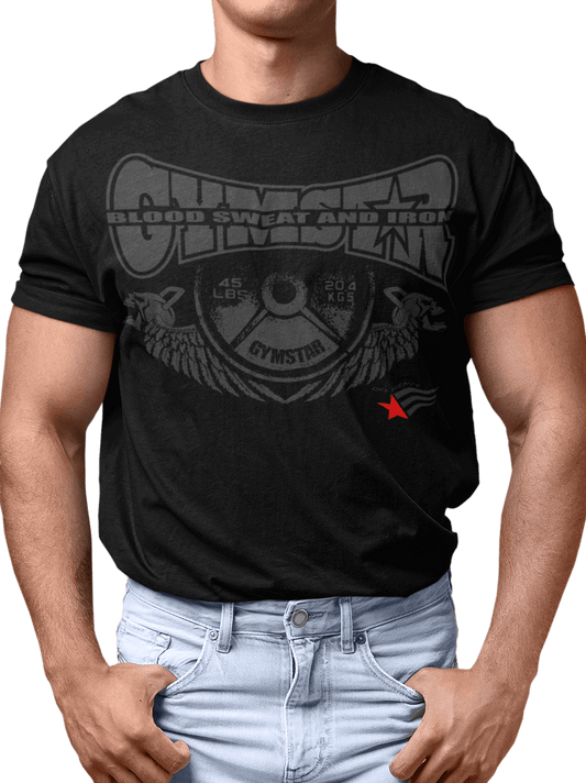 Gym tshirt, Gymstar fitness Mens Graphic T-Shirt vor Bodybuilding training, Fitness exercises,  Crossfit,Pilates equipment