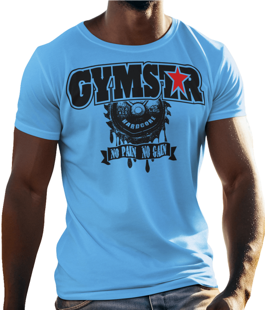 Gymstar T-Shirt vor Bodybuilding Training Fitnes Workout Streetwear Sport Active Crossfit Jogging No Pain No Gain Gym Gear Unisex Softstyle
