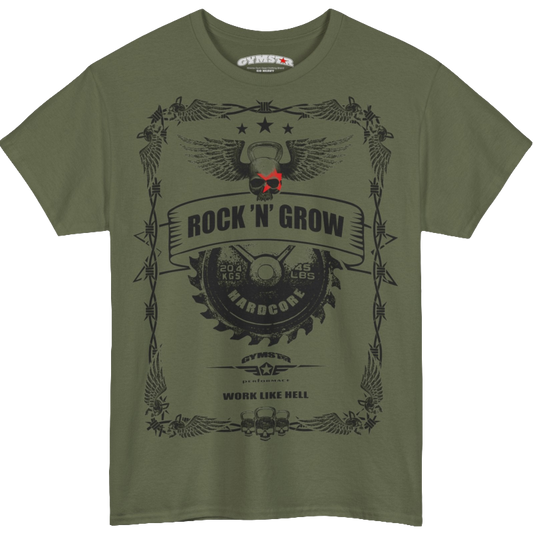 Fitness Shirt, Gymstar, Rock`n`Grow, Gym Gear, Mens Womens Graphic Shirt, Bodybuilding Shirt,  Fitness Clothes, Bodybuilding Apparel, Crossfit Pilates Taebo Shirt, Unisex Heavy Cotton Tee